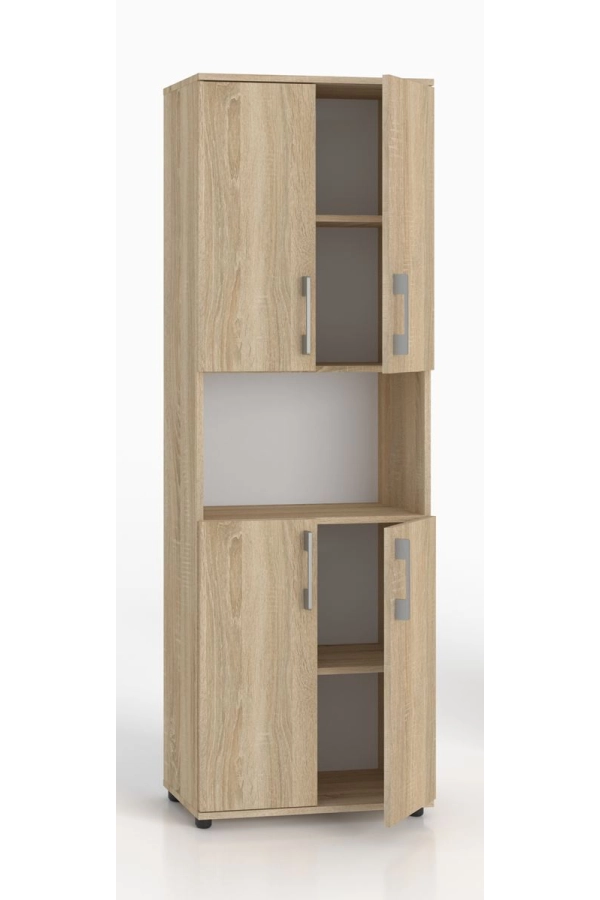 Regał biurowy na ksiażki i segragatoryG 60 4d dąb sonoma